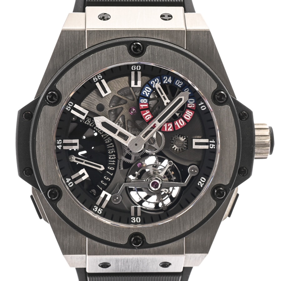 【中古A品】  ウブロ キングパワー トゥールビヨン ジルコニウム GMT  706.ZX.1170.RX その他 横浜関内店