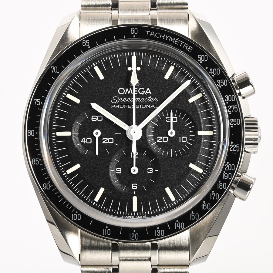 スピードマスター ムーンウォッチ プロフェッショナル ブラック / ベルトカラー：ステンレス ケース:約42mm/ブレスサイズ:約20.5cm