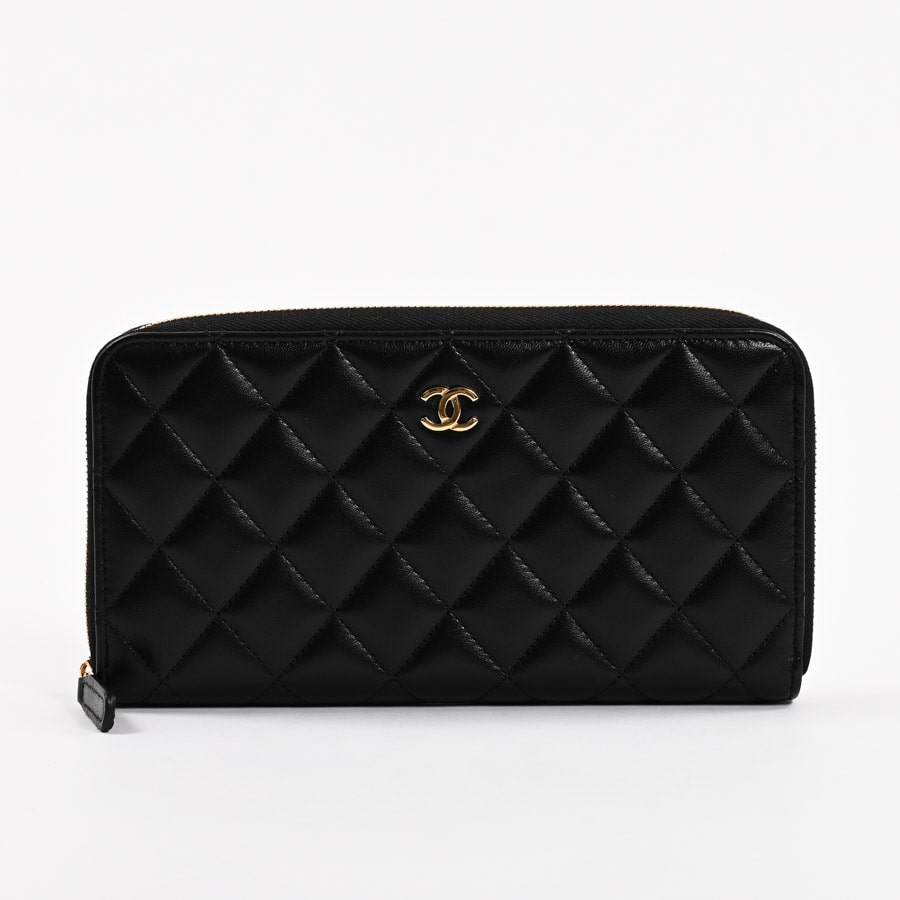 クラシックロングジップウォレット ブラック 約W19xH10cm