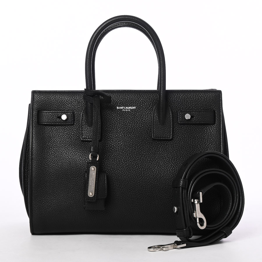 サンローラン ベイビーカバス ブラック/シルバー金具 GNR635358 グレインレザー レディース バッグ 【中古】【bag】: ブランドバッグ ｜WATCHNIAN(ウォッチニアン)公式通販/旧一風騎士
