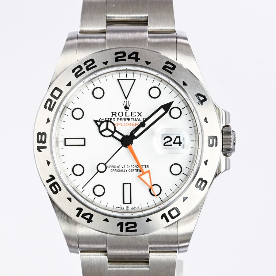 エクスプローラー2 ホワイト / ベルトカラー：ステンレス ケース約42mm/ブレスサイズ:約19cm