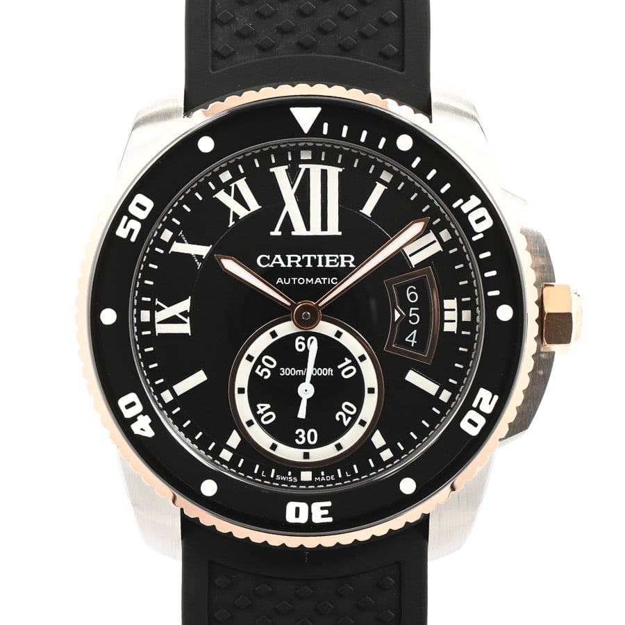 カリブル ドゥ カルティエ ダイバー ブラック / ベルトカラー：ブラック ケース:約42mm
