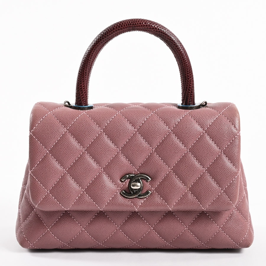 トップハンドルフラップバッグXS パープル 約W24xH14xD10cm