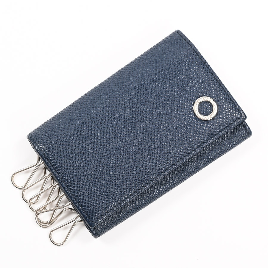 キーケース6レン ネイビー 約W10.5xH7.5cm(実寸)