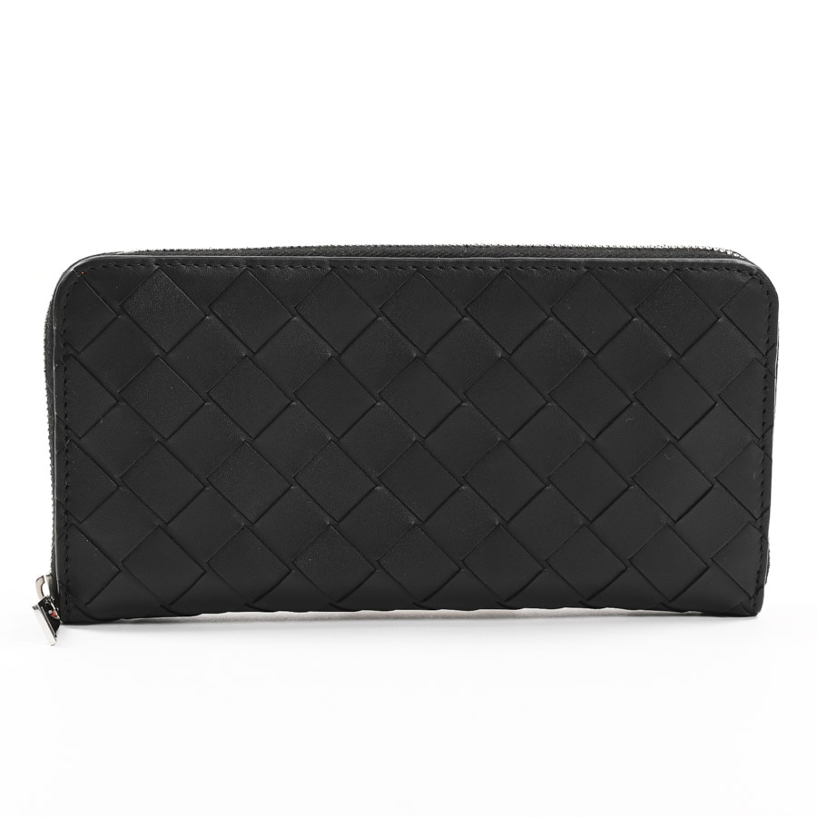 ジップアラウンドウォレット ブラック 約W19xH9.5cm(実寸)