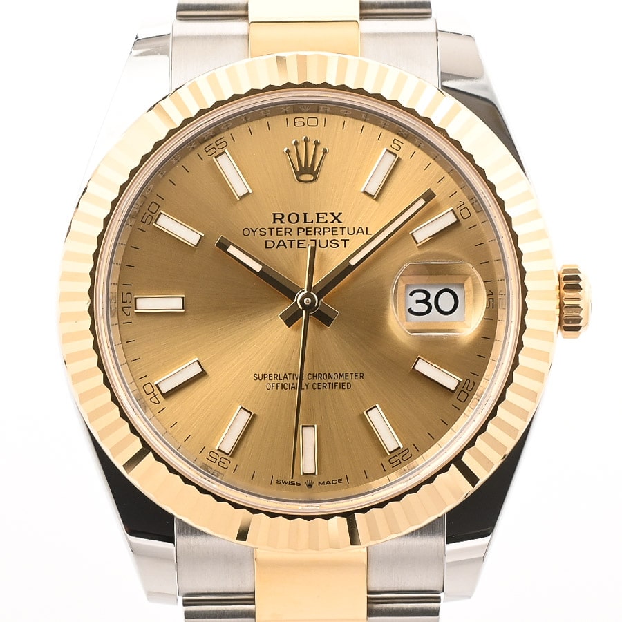 デイトジャスト41(ケース:約41mm/ブレスサイズ:約18cm イエロー