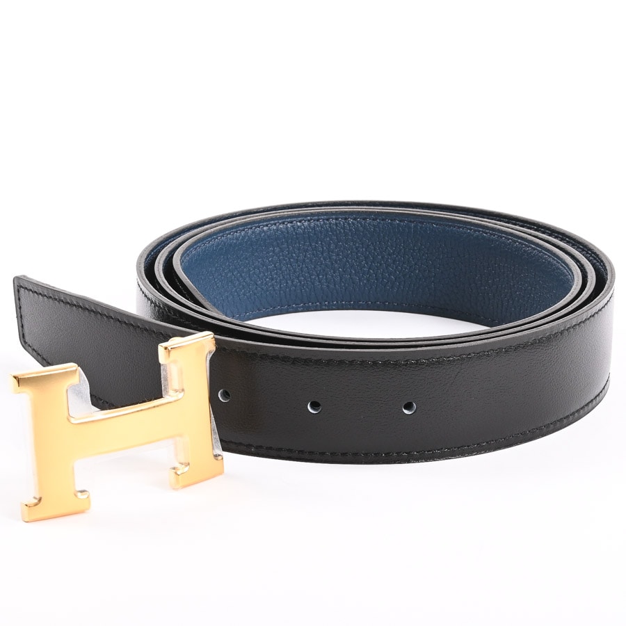 Hベルト ブラック / ブルードプリュス メーカーサイズ#110/最短107.5/最長112.5x幅3.2cm(実寸)