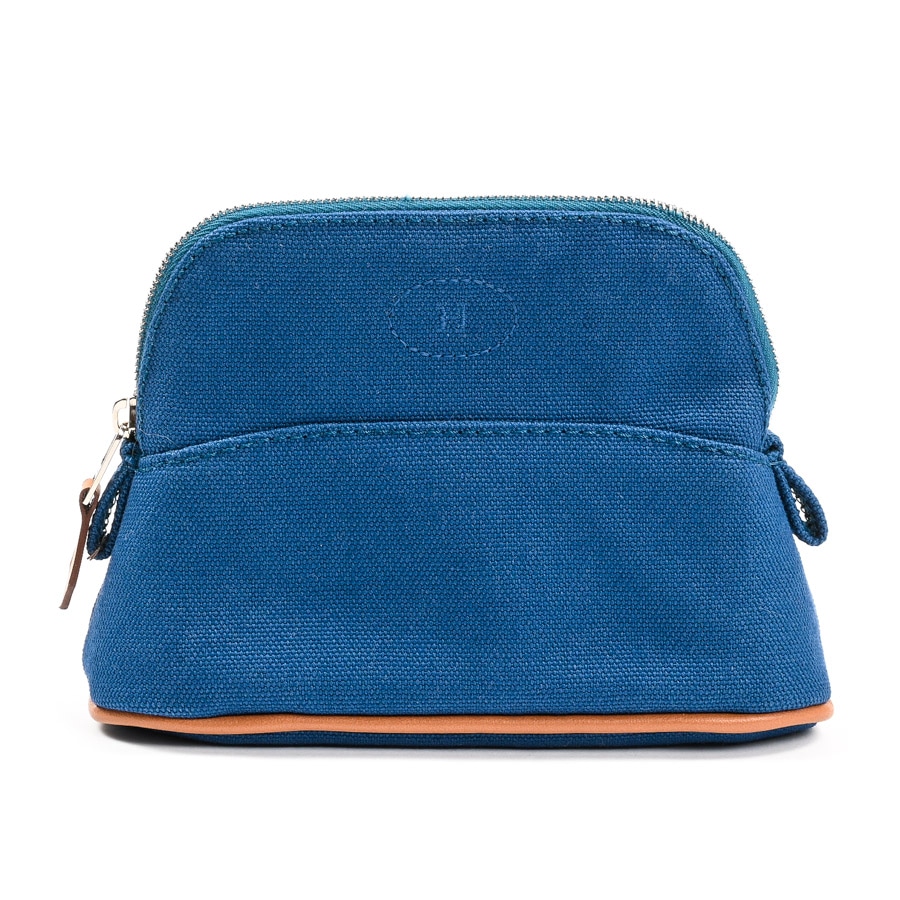 ボリードポーチミニミニ ブルー 約W15xH10cm(実寸)