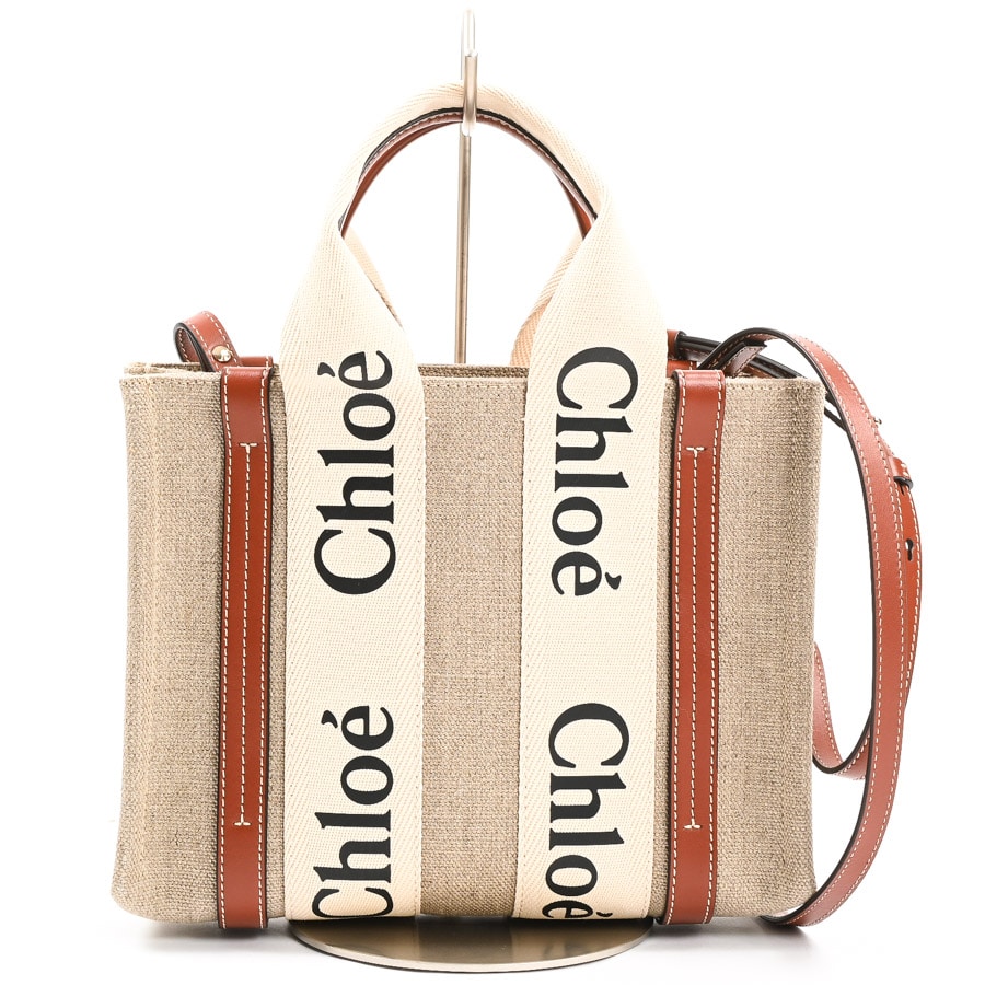 WOODYスモールトート ベージュ 約W26xH19xD8cm(実寸)