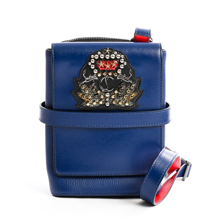 ロングショルダーバッグ ブルー 約W14xH19xD4.5/4.5cm(実寸)