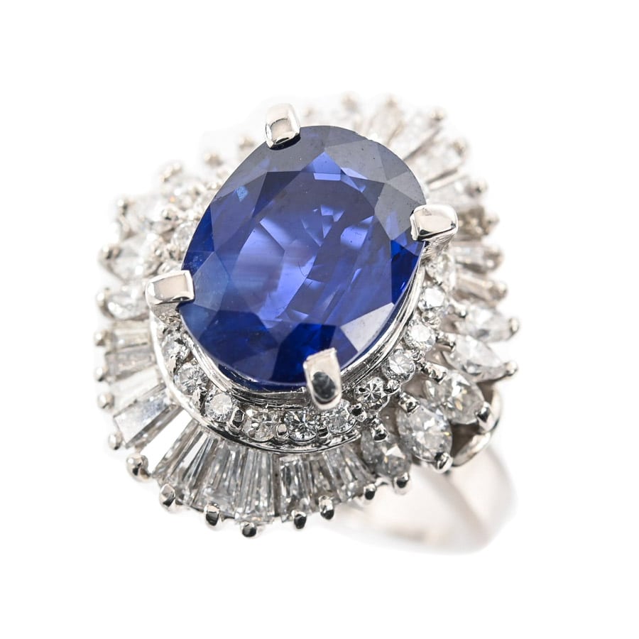 【中古A品】  ノンブランドジュエリー サファイヤ リング   プラチナ900 横浜関内店