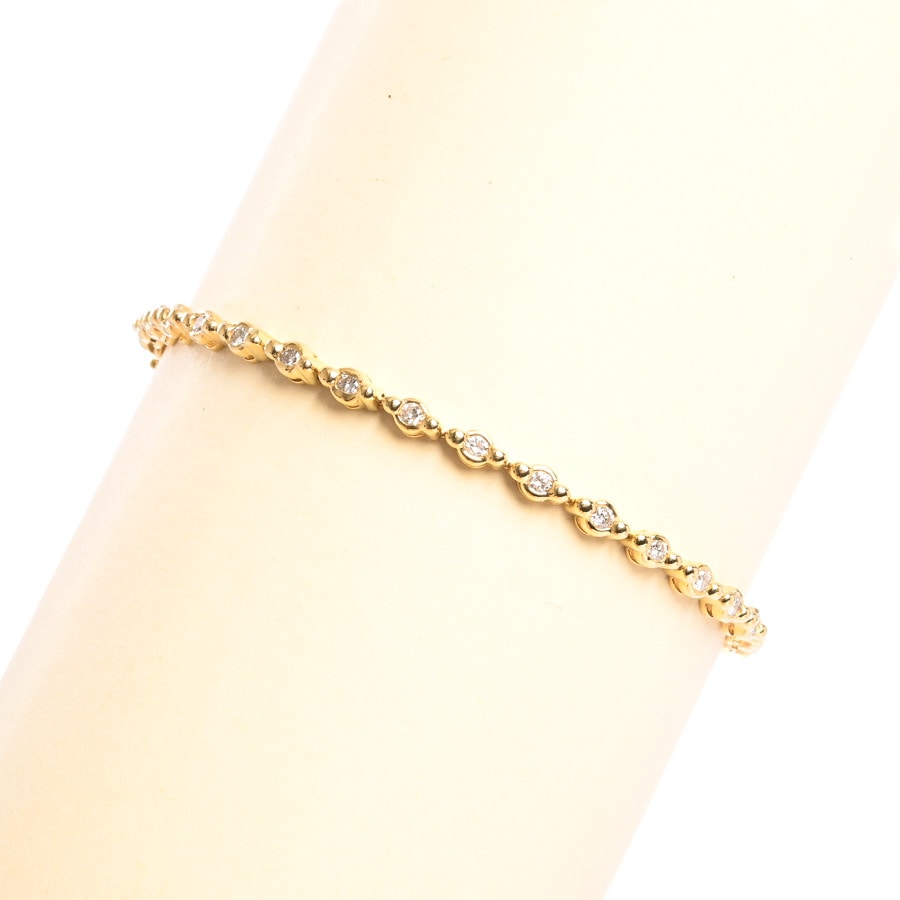ダイヤ ブレスレット チェーン長さ(留め具含):約18cm/幅:約3mm