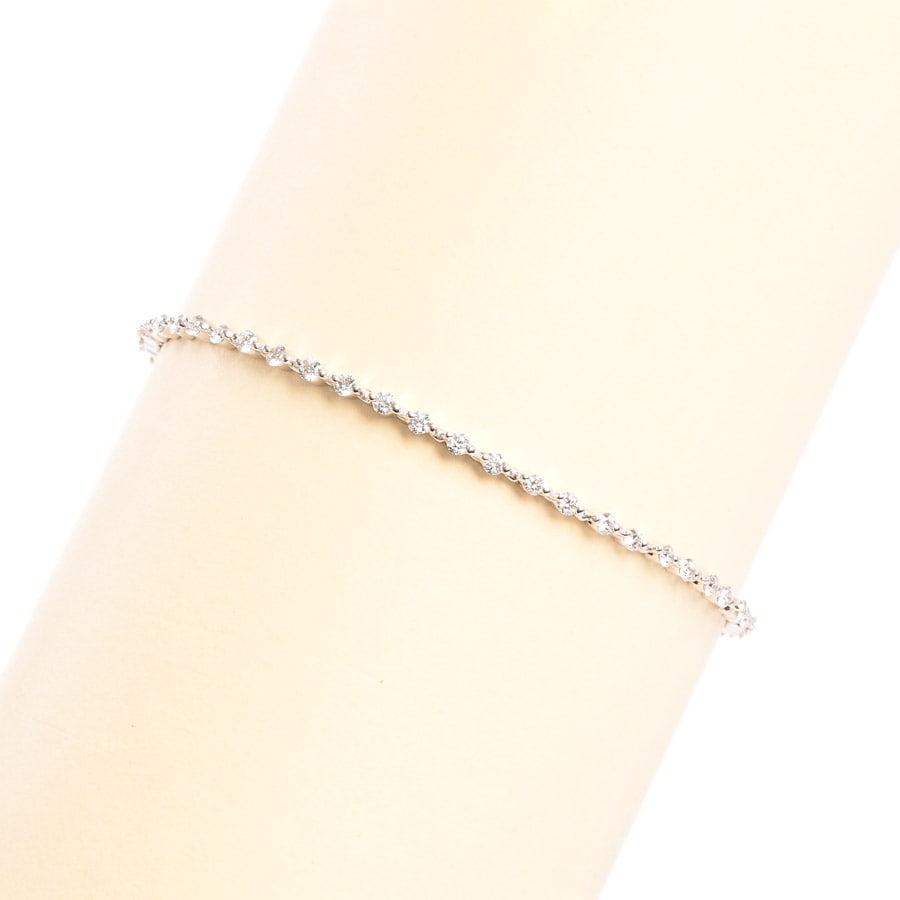ダイヤ ブレスレット チェーン長さ(留め具含):約17.5cm/幅:約1.7mm