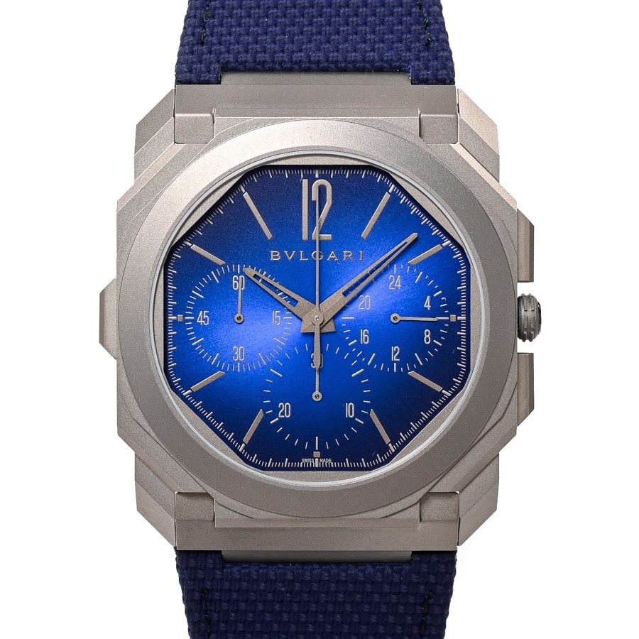 オクト フィニッシモ クロノグラフ GMT ブルーグラデーション / ベルトカラー：ブルー ケース:約42mm