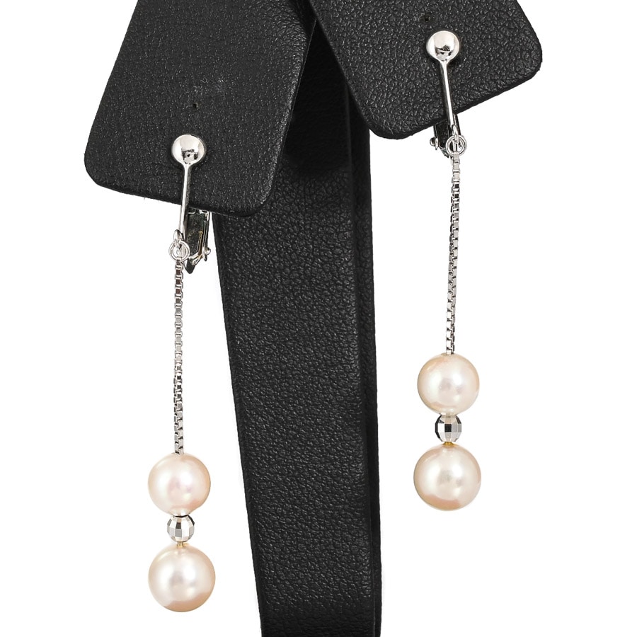 パール イヤリング | K14ホワイトゴールド | 中古A品| レディース  