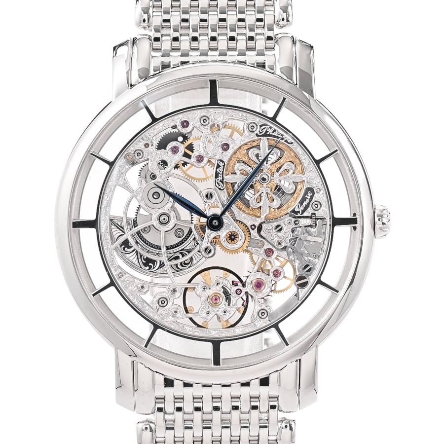 カラトラバ コンプリケーション スケルトン スケルトン / ベルトカラー：シルバー ケース:約39mm(実寸)/ブレスサイズ:約18cm