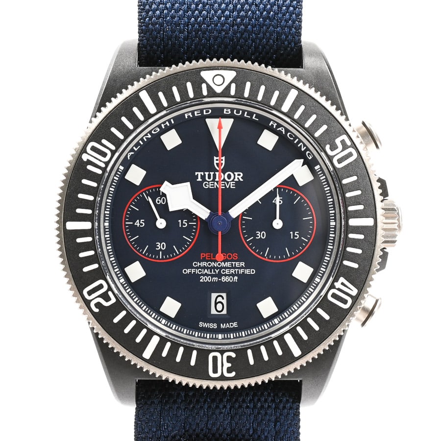 ペラゴス FXD クロノ アリンギ レッドブル レーシング ブルー / ベルトカラー：ブルー ケース:約43mm