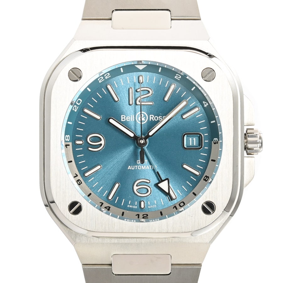 BR 05 GMT SKY BLUE ブルー / スカイブルー / ベルトカラー：ステンレス ケース:約41mm(実寸)/ブレスサイズ:約20cm