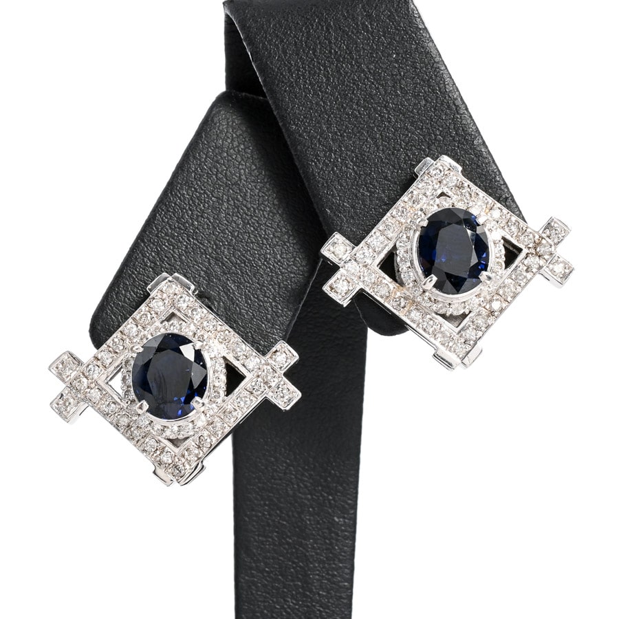 【中古A品】  ノンブランドジュエリー サファイア イヤリング   Pt950/900 横浜関内店