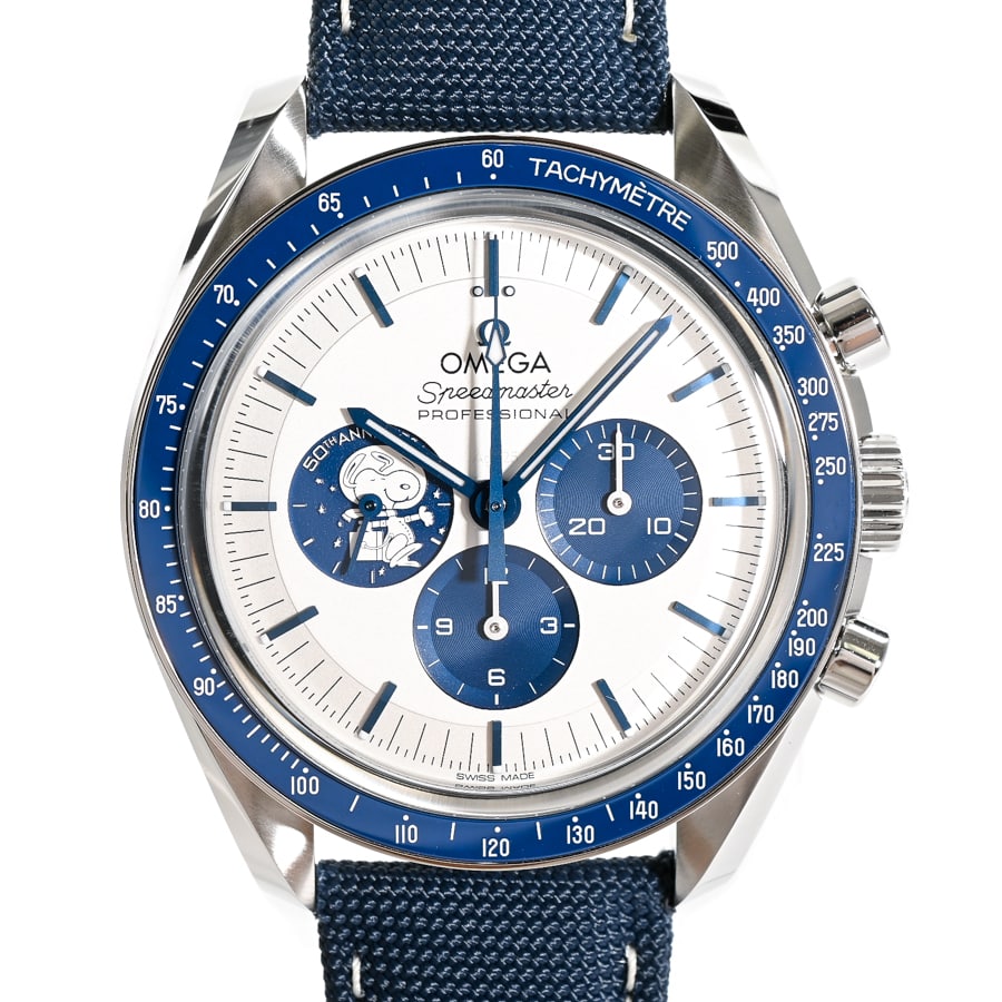 スピードマスター シルバースヌーピーアワード シルバー / ベルトカラー：ブルー ケース:約42mm