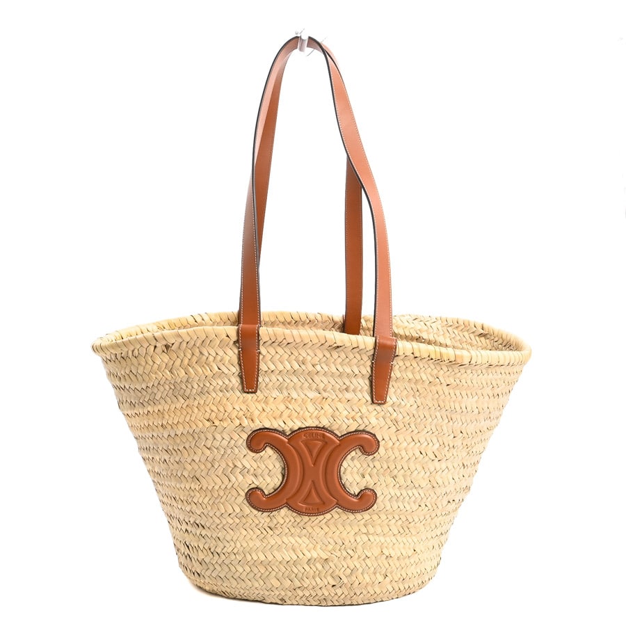 ミディアムクラシックパニエ タン 約W(下部)30/(上部)50xH31xD20cm(実寸)