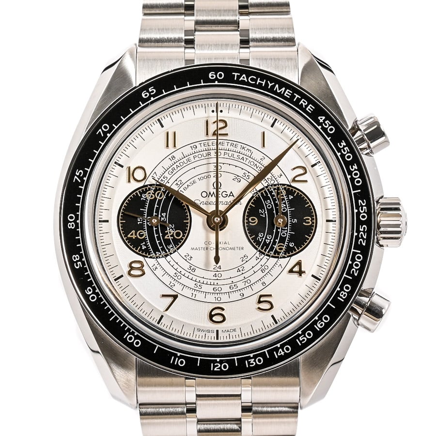 スピードマスター クロノスコープ パリ2024 シルバー・ブラック / ベルトカラー：ステンレス ケース:約43mm/ブレスサイズ:約20cm