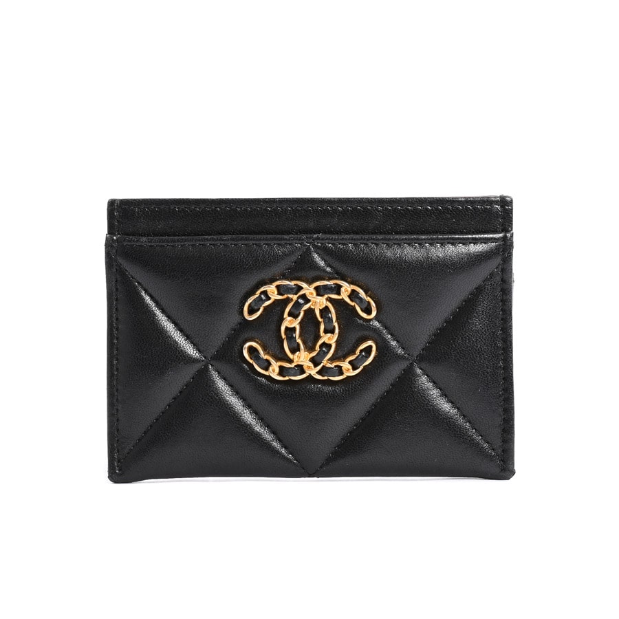 CHANEL19カードケース ブラック 約W11xH7.5cm(実寸)
