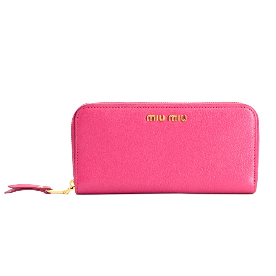 ラウンドファスナー ピンク / ペオニア 約W19.5xH9.5cm(実寸)