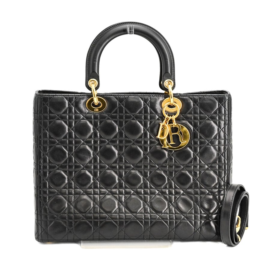 レディディオールラージ | ハンドバッグ | ラムスキン | 中古B品  