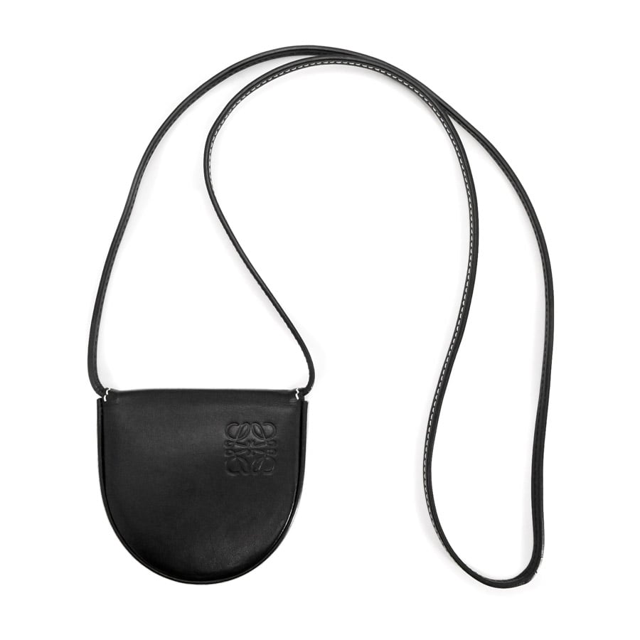 ヒールポーチミニ ブラック 約上部W8xH8cm(実寸)