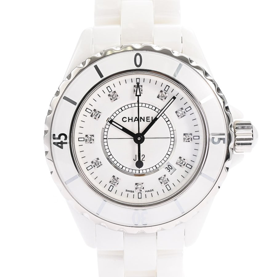 J12 33mm ホワイト ケース:約33mm/ブレスサイズ:約16.5cm