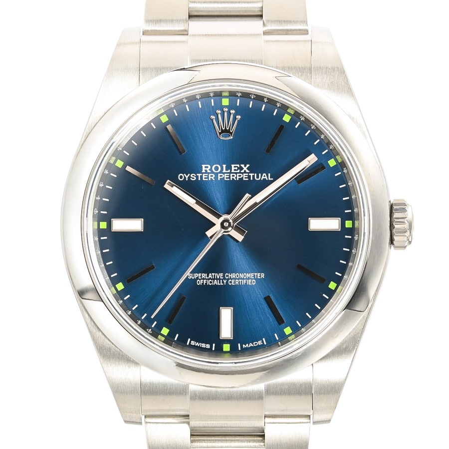 オイスターパーペチュアル ブルー ケース:約39mm/ブレスサイズ:約18cm