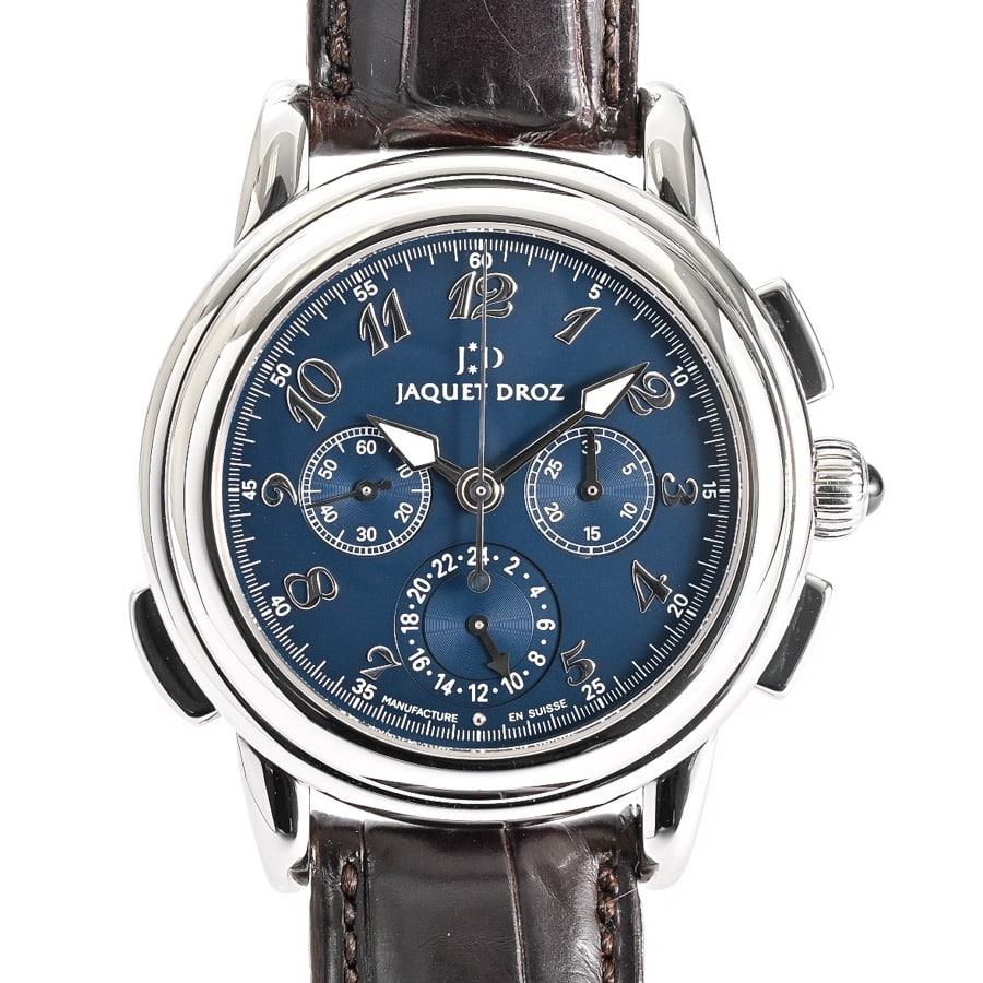 エルプラド クロノグラフ ブルー / ベルトカラー：ブラウン ケース:約41mm(実寸)