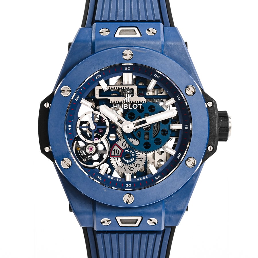 ビッグバン メカ-10 ブルーセラミック スケルトン / ベルトカラー：ブルー ケース:約48mm(実寸)