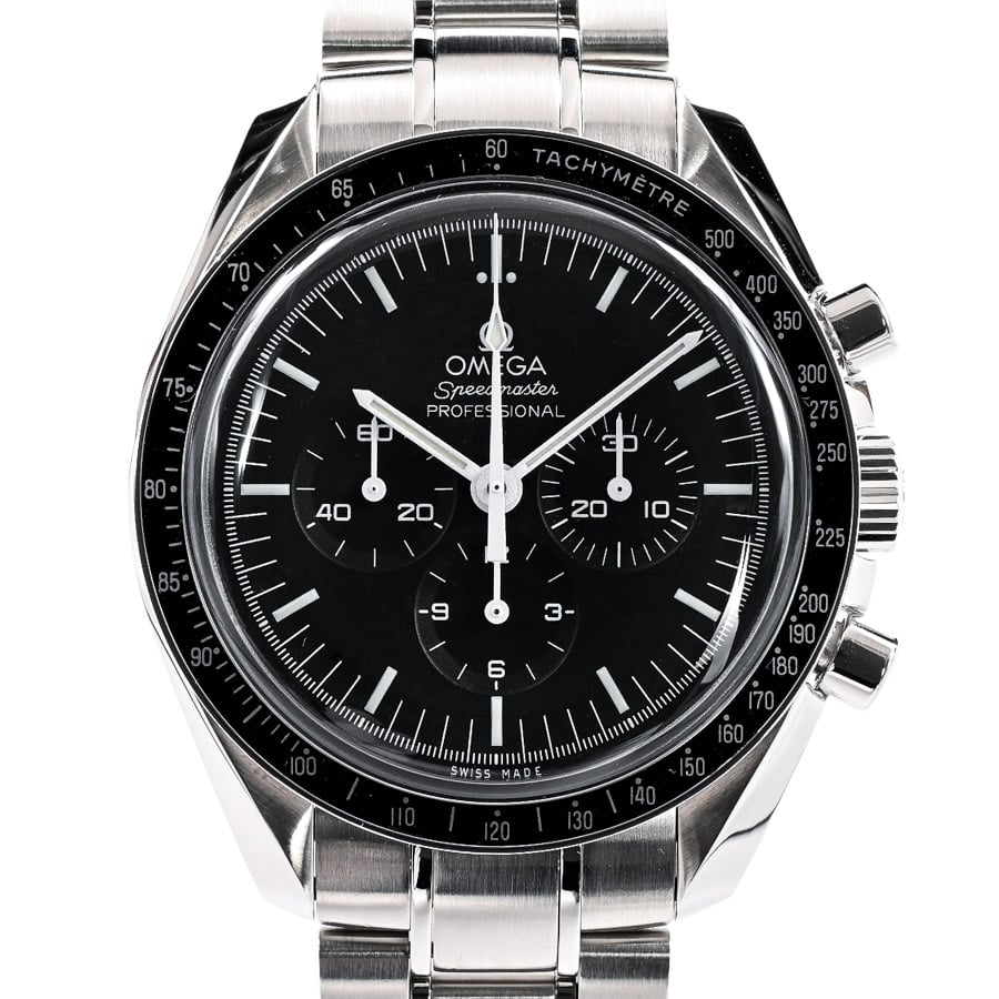 スピードマスター ムーンウォッチ プロフェッショナル ブラック / ベルトカラー：ステンレス ケース:約42mm/ブレスサイズ:約19.5cm