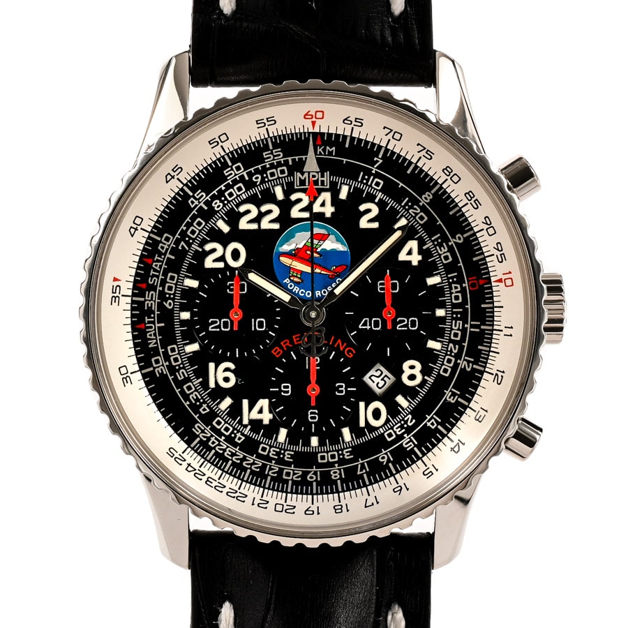 ナビタイマー コスモノート ポルコロッソ 日本限定モデル ブラック / ベルトカラー：ブラック ケース:約41mm(実寸)