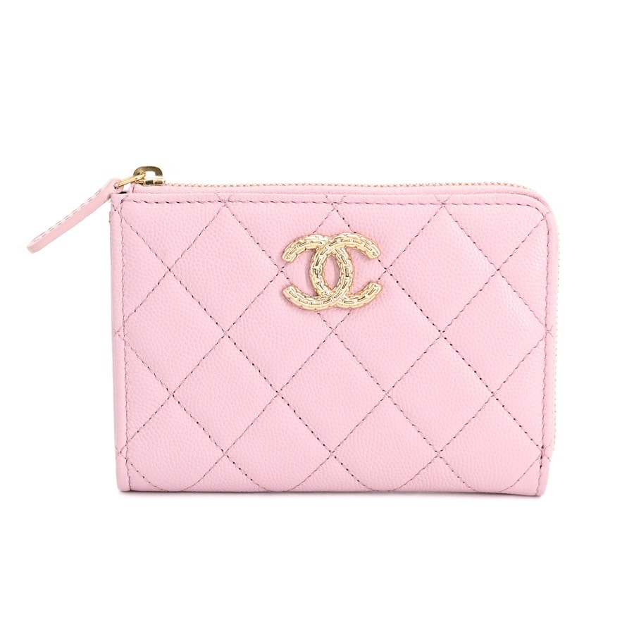 コンパクトウォレット ピンク 約W13xH9cm(実寸)