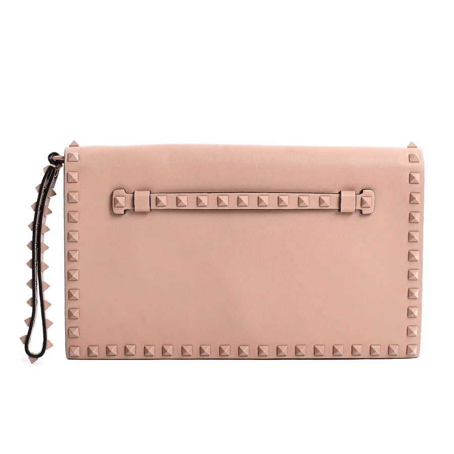 クラッチバッグ ピンクベージュ 約W28xH17cm(実寸)