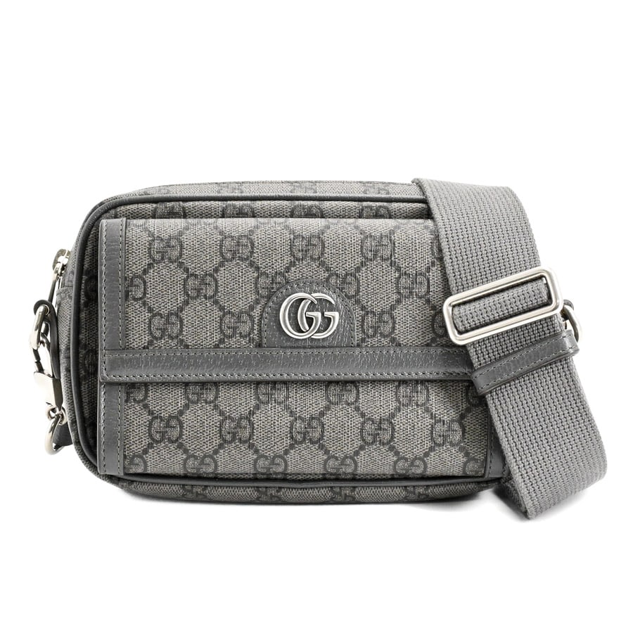 GGミニショルダーバッグ グレー 約W19xH12xD4cm(実寸)
