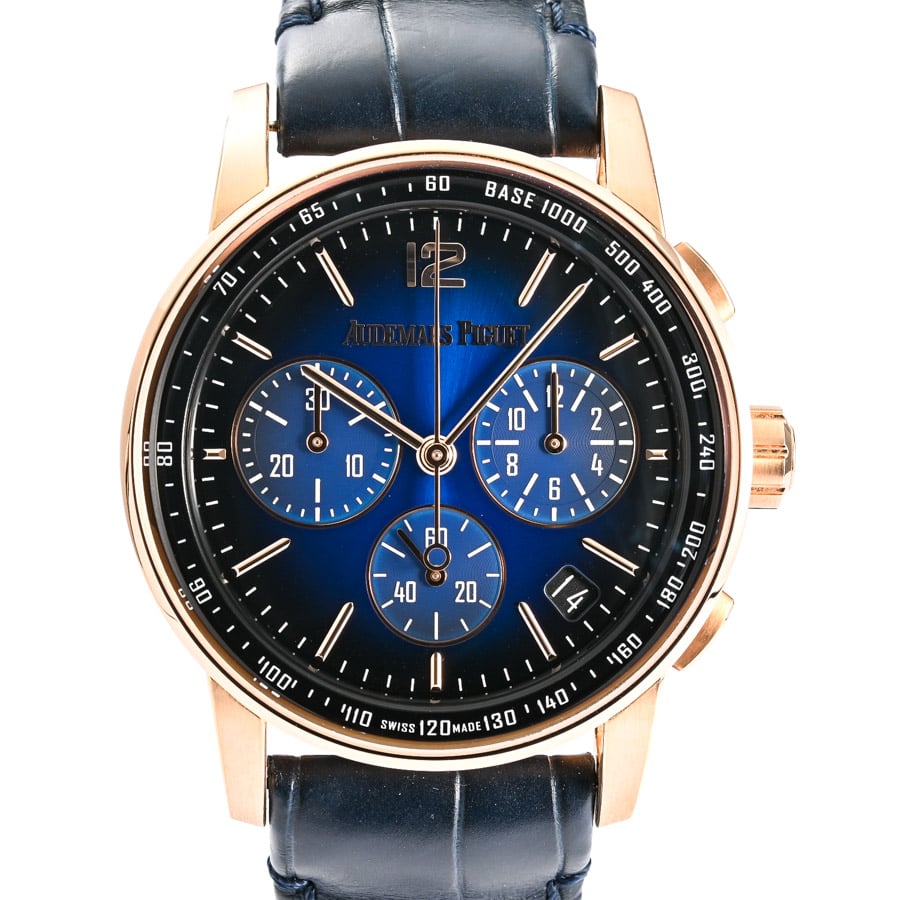 CODE11.59 バイ オーデマピゲ クロノグラフ ブルーグラデーション / ベルトカラー：ブラック ケース:約41mm