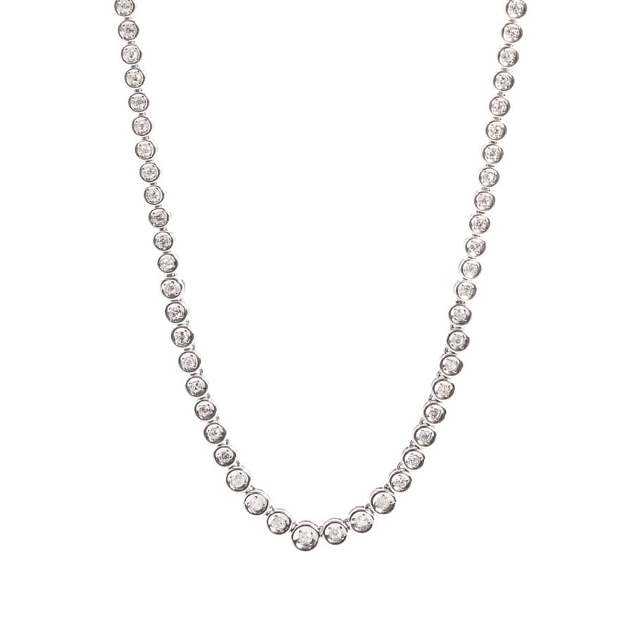 ダイヤ ネックレス チェーン長さ(留め具含):約42.5cm/幅:約3mm