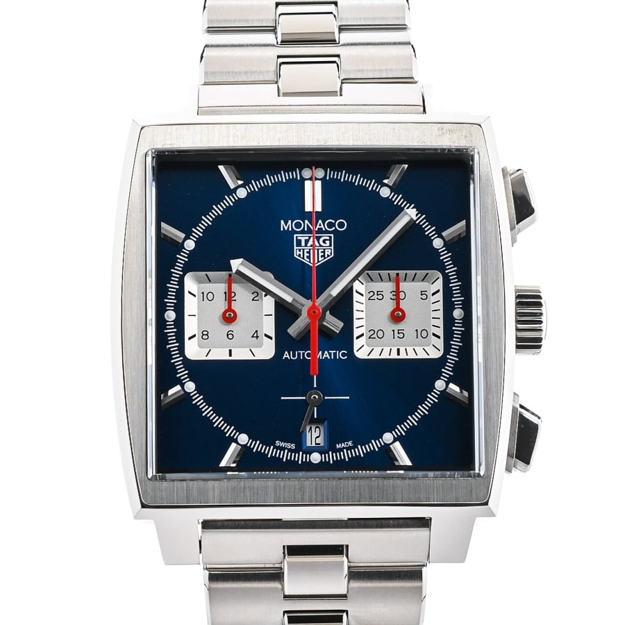 モナコ キャリバー ホイヤー02 クロノグラフ ブルー / ベルトカラー：ステンレス ケース:約39mm/ブレスサイズ:約20cm