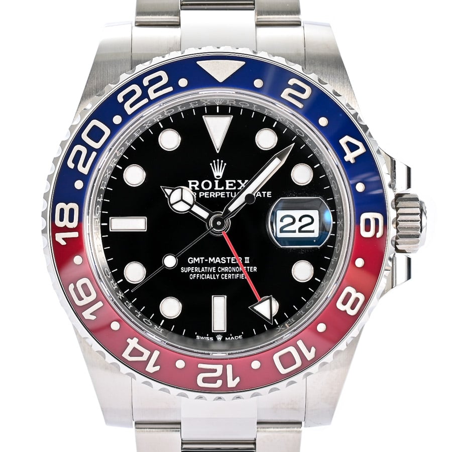 GMTマスター2 ブラック / ベルトカラー：ステンレス ケース:約40mm/ブレスサイズ:約18.5cm