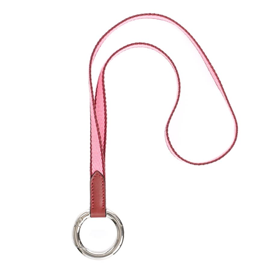 カレポケット ピンク ストラップ含む全長44xリング直径:5cm(実寸)