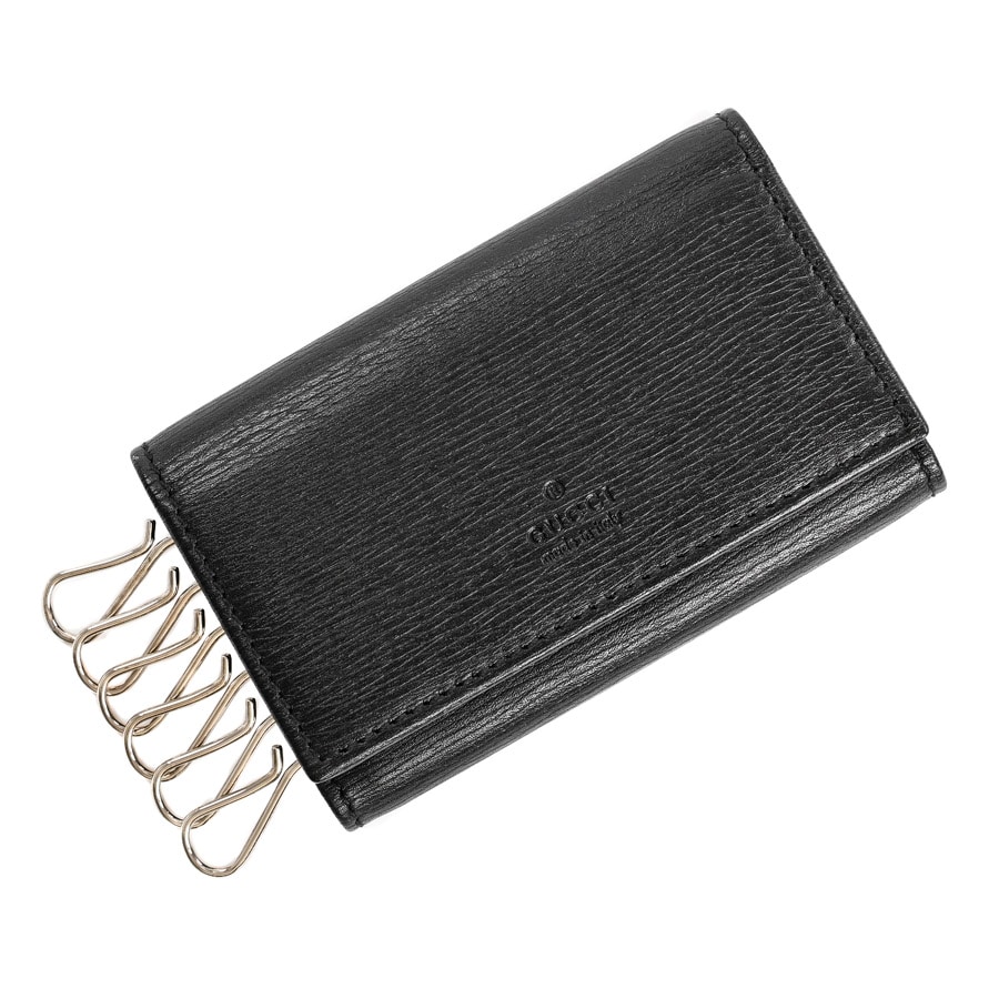キーケース6レン ブラック 約W9.5xH6cm(実寸)