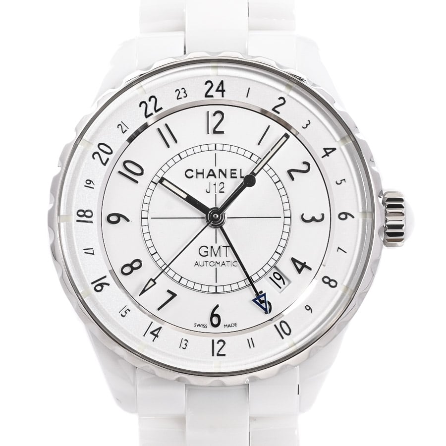 J12 38mm GMT ホワイト ケース:約38mm/ブレスサイズ:約18.5cm