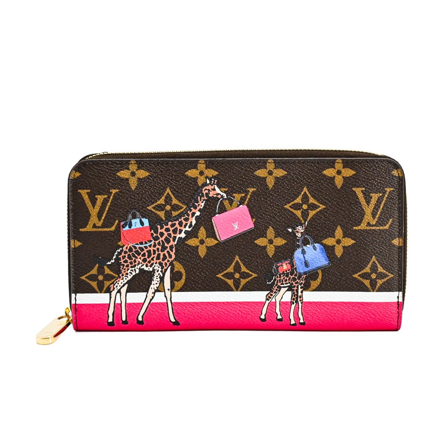 ジッピーウォレット ブラウン 約W19xH10cm(実寸)