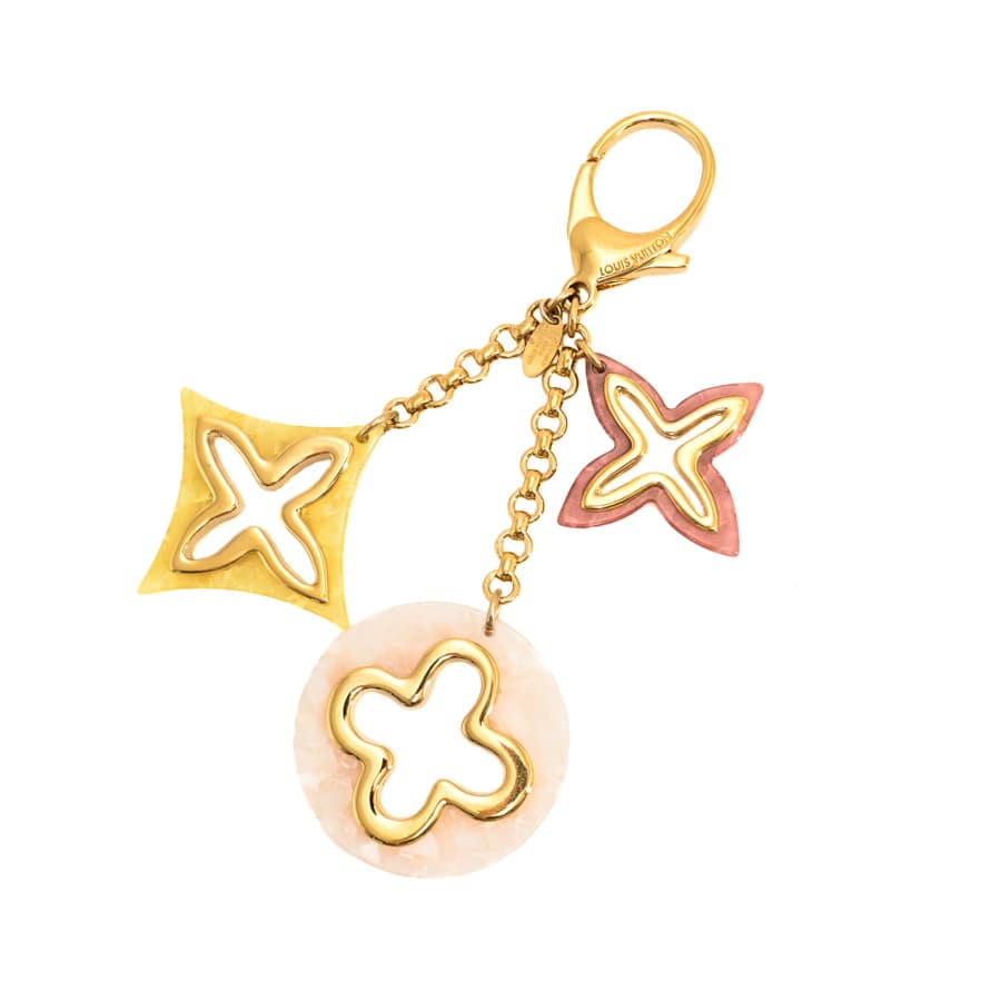 ビジューサックアンソレンス ピンク / イエロー 金具含む全長:約15cm チャーム:最大部直径約5cm(実寸)