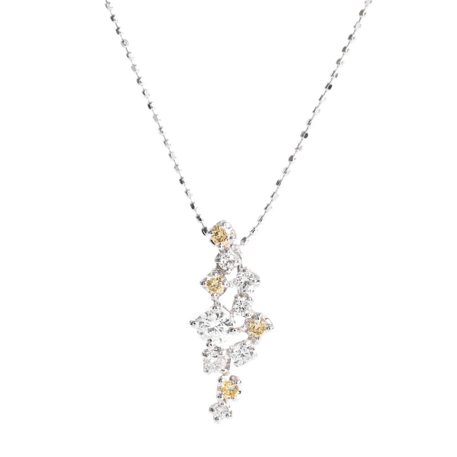 トリートダイヤ ネックレス チェーン長さ(留め具含):約45.5cm/チャーム:約W8.5xH20mm