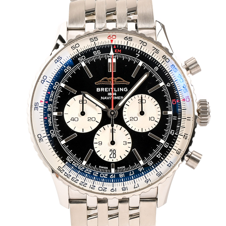 ナビタイマー B01 クロノグラフ 46 ブラック・シルバー ケース:約46mm/ブレスサイズ:約22cm